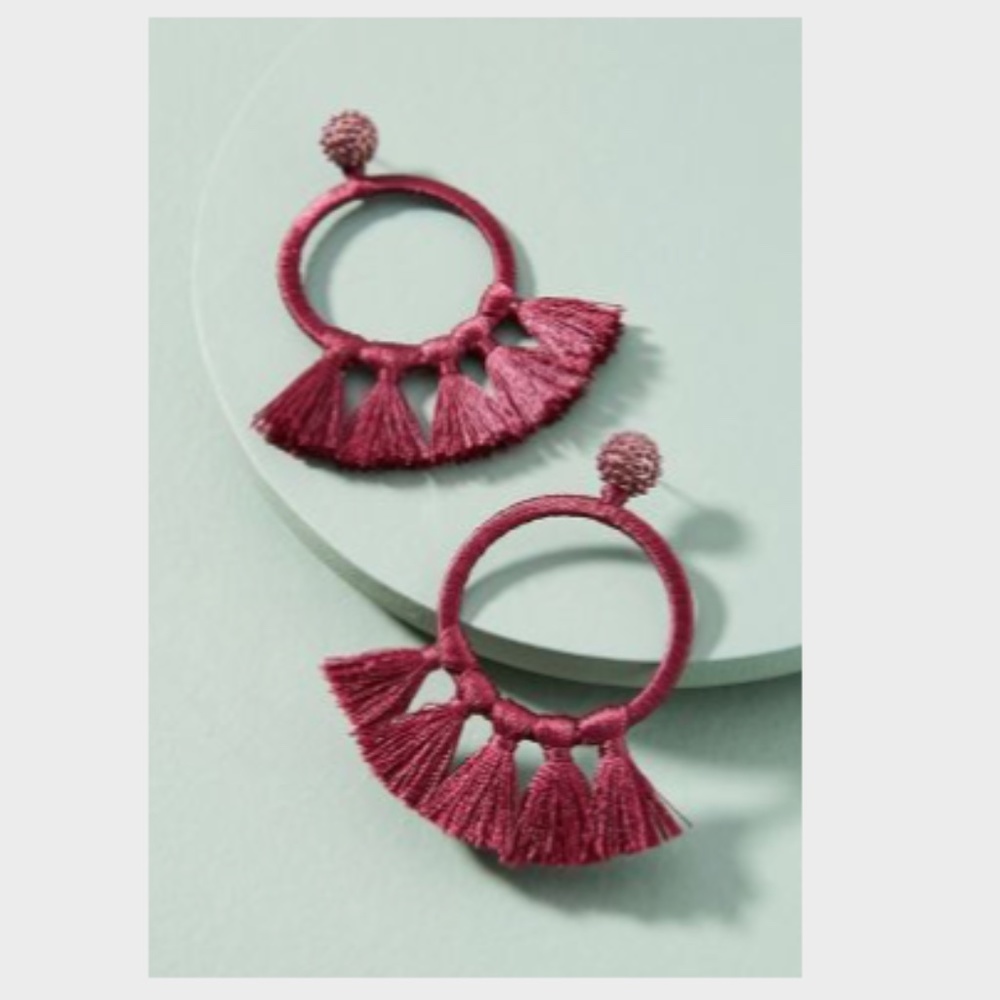 ANTHROPOLOGIE Tinsley Tassel Drop Earrings